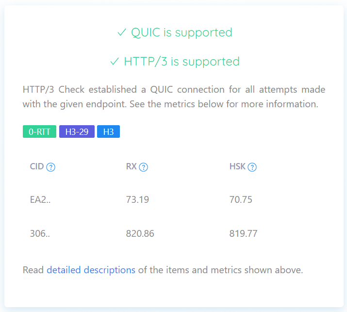 支持HTTP/3